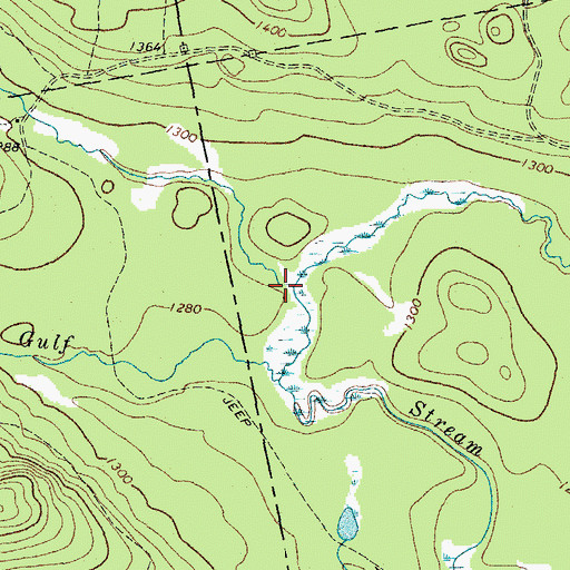 Topographic Map of West Branch Gulf Stream, ME
