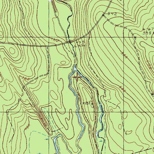 Topographic Map of West Branch Hot Brook, ME