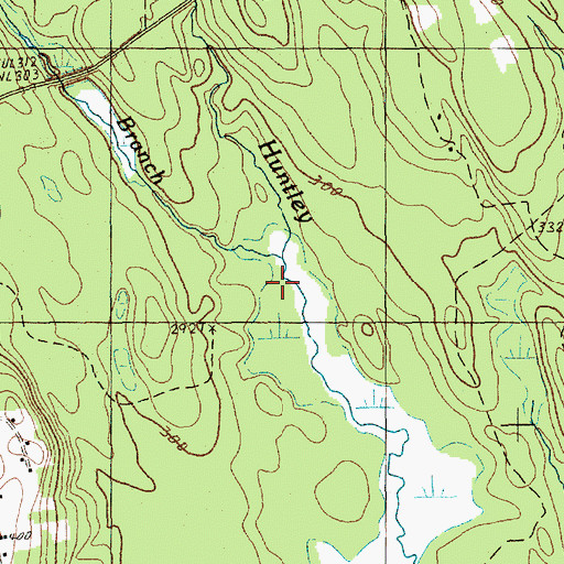 Topographic Map of West Branch Huntley Brook, ME