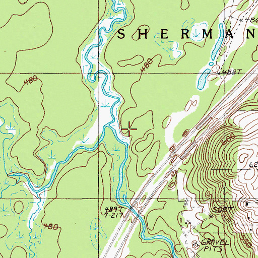 Topographic Map of West Branch Molunkus Stream, ME