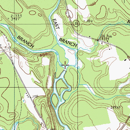 Topographic Map of West Branch Pleasant River, ME