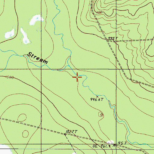 Topographic Map of West Branch Pocwock Stream, ME