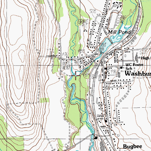 Topographic Map of West Branch Salmon Brook, ME