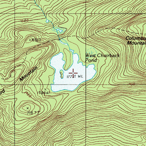 Topographic Map of West Chairback Pond, ME