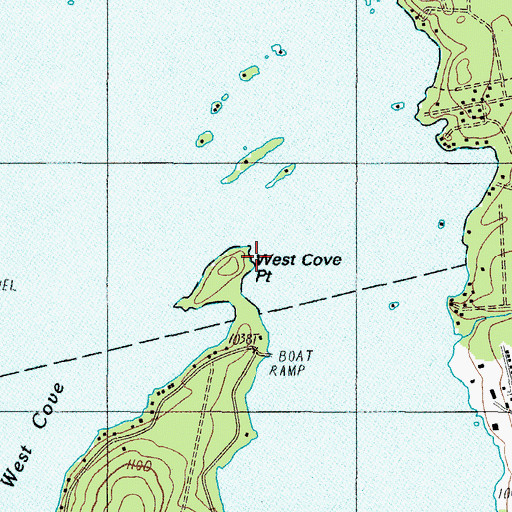Topographic Map of West Cove Point, ME