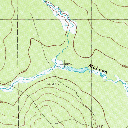 Topographic Map of West Fork McLean Brook, ME
