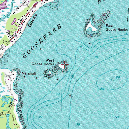 Topographic Map of West Goose Rocks, ME