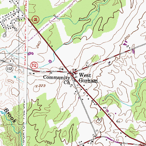 Topographic Map of West Gorham, ME