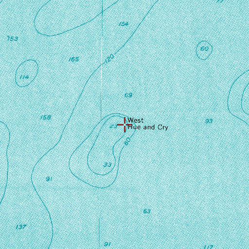 Topographic Map of West Hue and Cry, ME