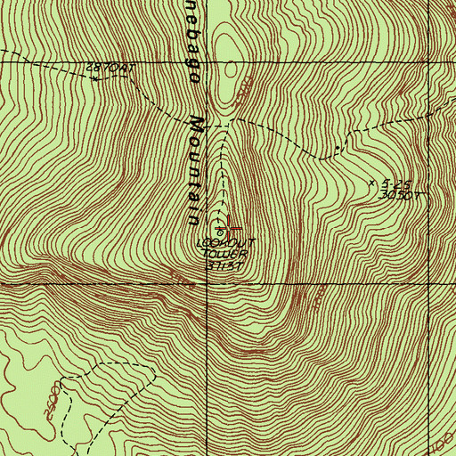 Topographic Map of West Kennebago Mountain, ME
