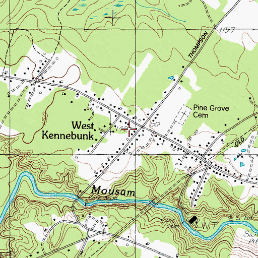 Topographic Map of West Kennebunk, ME