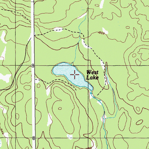 Topographic Map of West Lake, ME