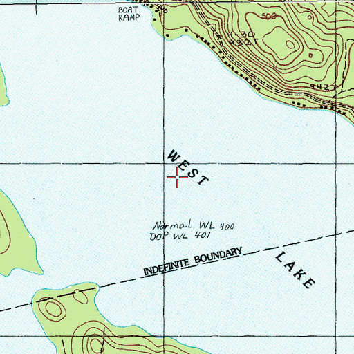 Topographic Map of Abamgamook Lake, ME