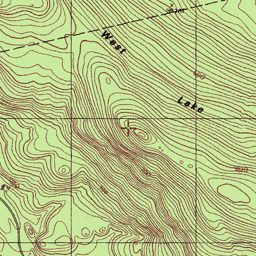 Topographic Map of West Lake Ridge, ME