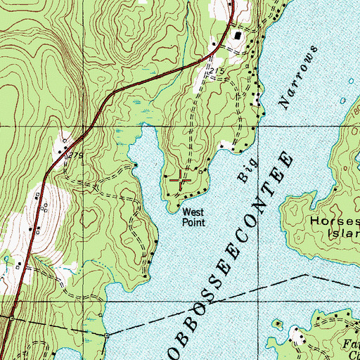 Topographic Map of West Point, ME