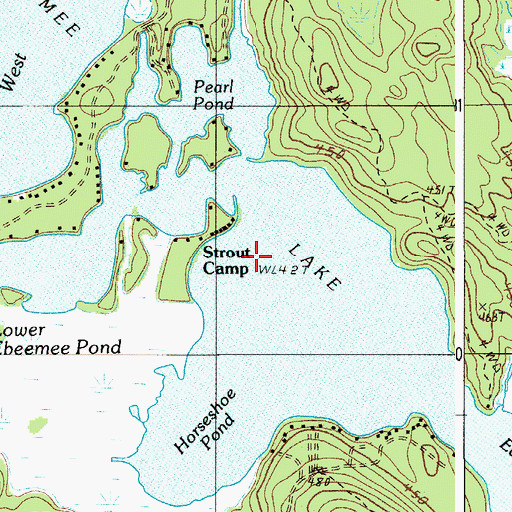 Topographic Map of West Pond, ME