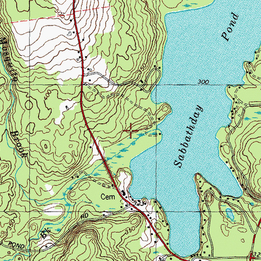 Topographic Map of Westcott Brook, ME