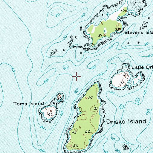 Topographic Map of Western Bay, ME