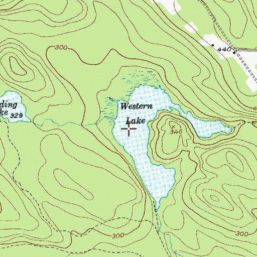 Topographic Map of Western Lake, ME