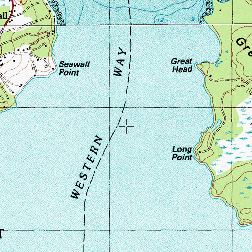 Topographic Map of Western Way, ME