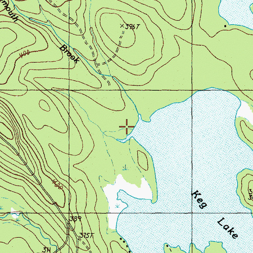 Topographic Map of Weymouth Brook, ME