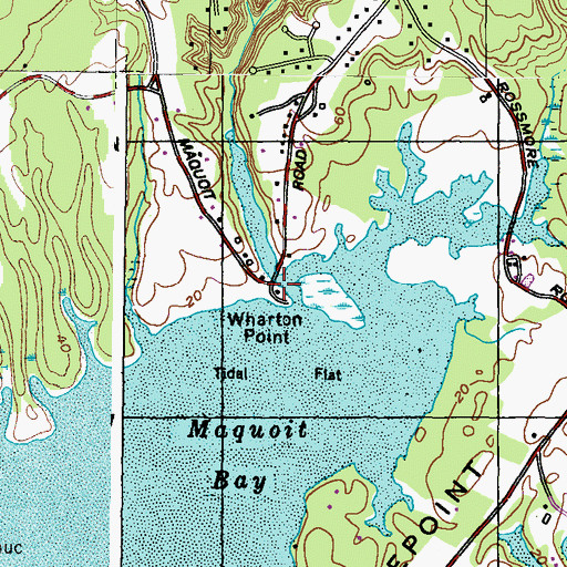 Topographic Map of Wharton Point, ME