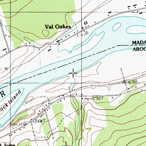 Topographic Map of Wheelock Brook, ME