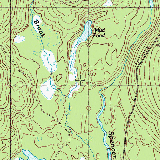Topographic Map of Whit Brook, ME