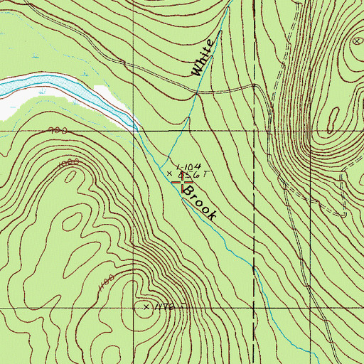 Topographic Map of White Brook, ME