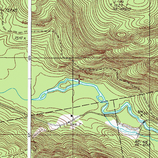 Topographic Map of White Brook, ME
