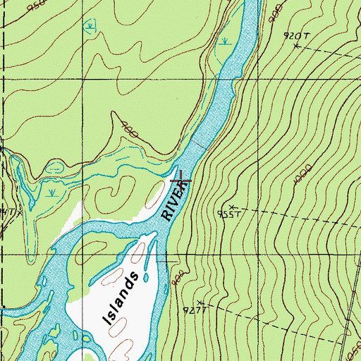 Topographic Map of White Brook, ME