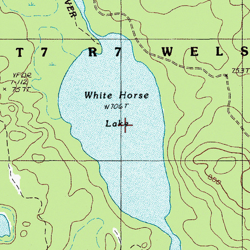 Topographic Map of White Horse Lake, ME