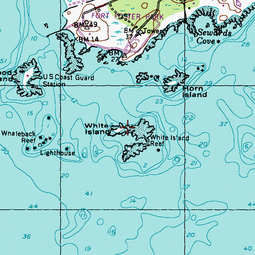 Topographic Map of White Island, ME