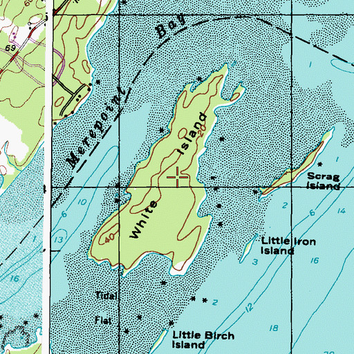 Topographic Map of White Island, ME