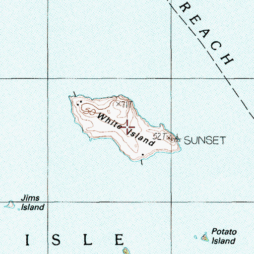 Topographic Map of White Island, ME