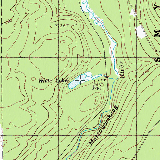 Topographic Map of White Lake, ME