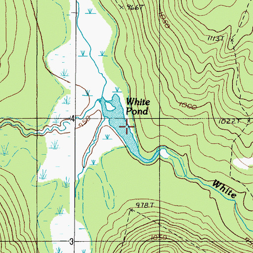 Topographic Map of White Pond, ME