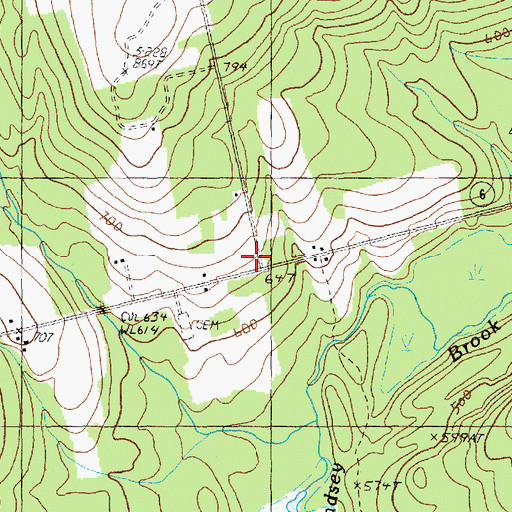 Topographic Map of White School, ME