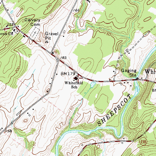 Topographic Map of Whitefield Elementary School, ME