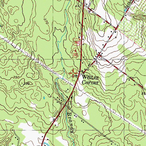 Topographic Map of Whites Corner, ME