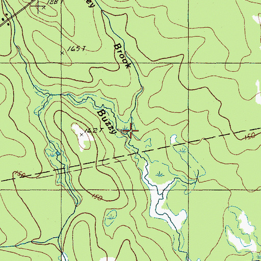 Topographic Map of Whitney Brook, ME