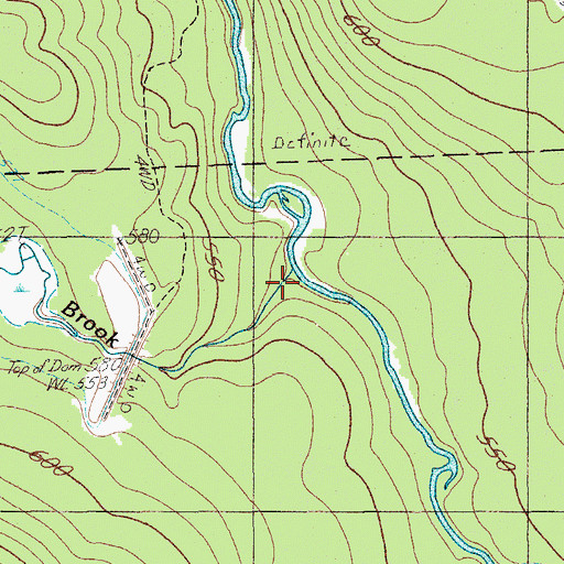 Topographic Map of Whitney Brook, ME