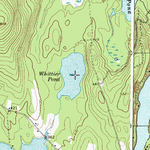 Topographic Map of Whittier Pond, ME
