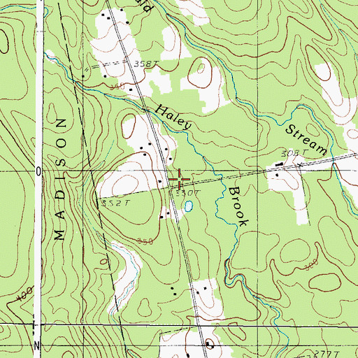 Topographic Map of Whittier School, ME