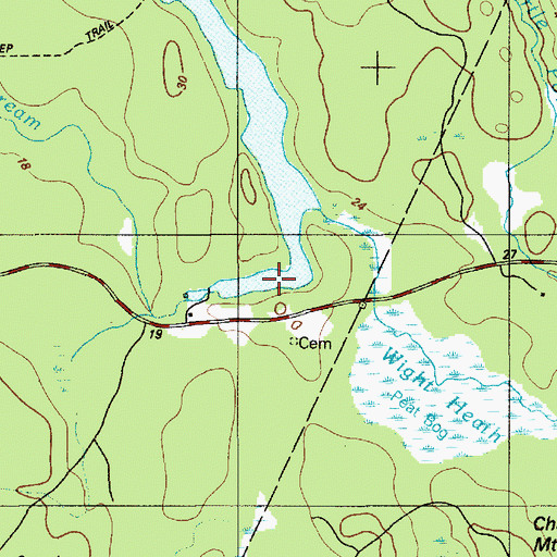 Topographic Map of Wight Pond, ME