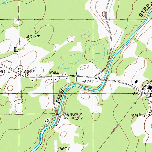 Topographic Map of Wilbur School, ME