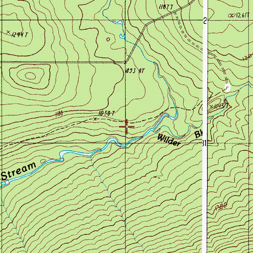 Topographic Map of Wilder Brook, ME
