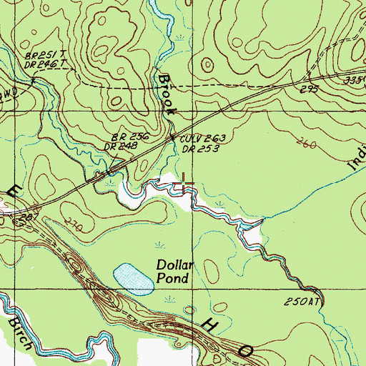 Topographic Map of Wiley Brook, ME