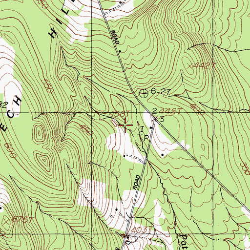 Topographic Map of Wiley School, ME