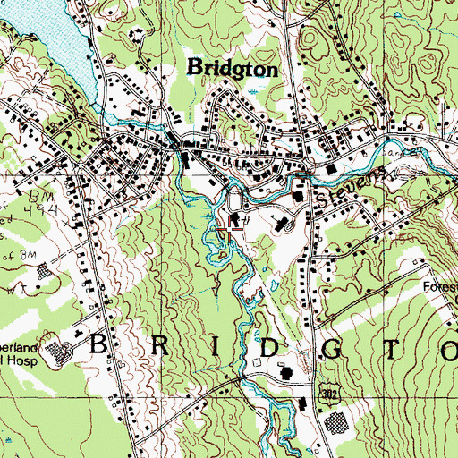 Topographic Map of Willett Brook, ME